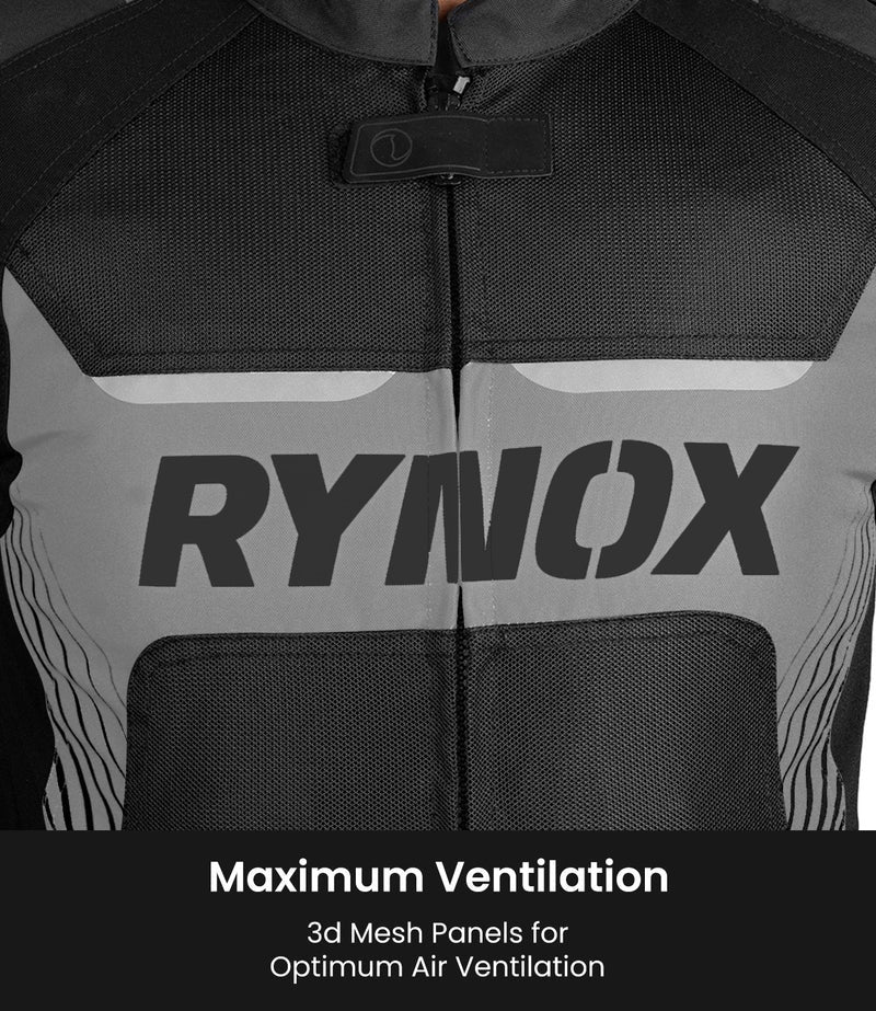 RYNOX APEX EVO CE CERTIFIED CLASS AA JACKET (BLACK-HI-VIZ) - AH Helmets