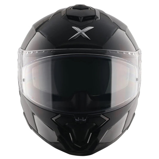 Axor Brutale Solid Gloss Black Dual Spoiler Helmet - AH Helmets