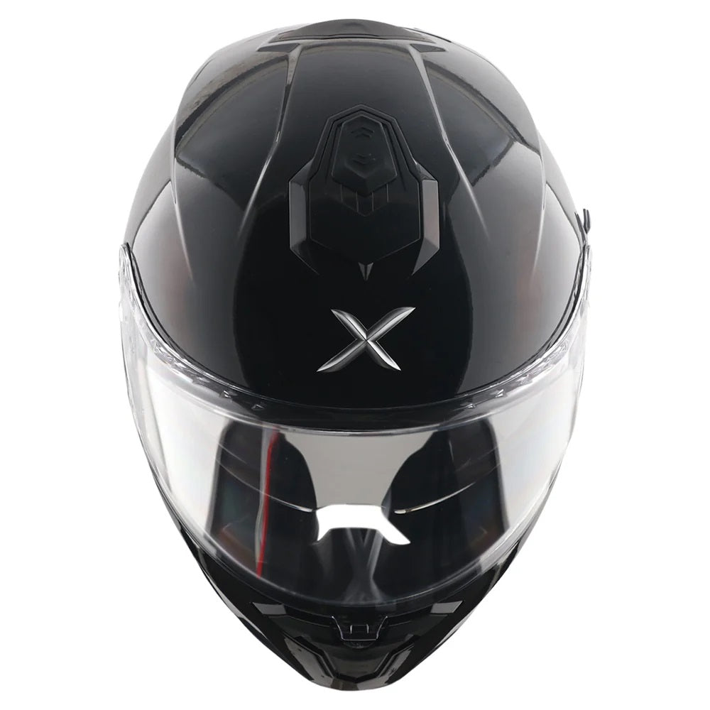 Axor Brutale Solid Gloss Black Dual Spoiler Helmet - AH Helmets