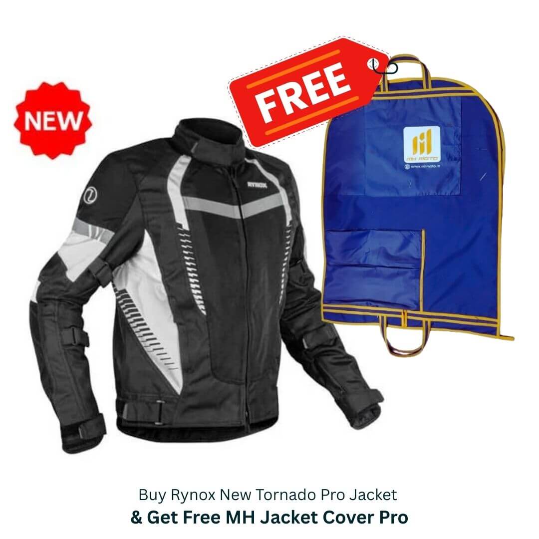 Rynox New Tornado Pro 4 Jacket (Black White)