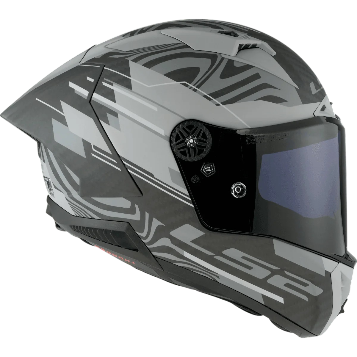 LS2 FF805 Thunder C GP Aero Polar Gloss Black Grey Helmet-06
