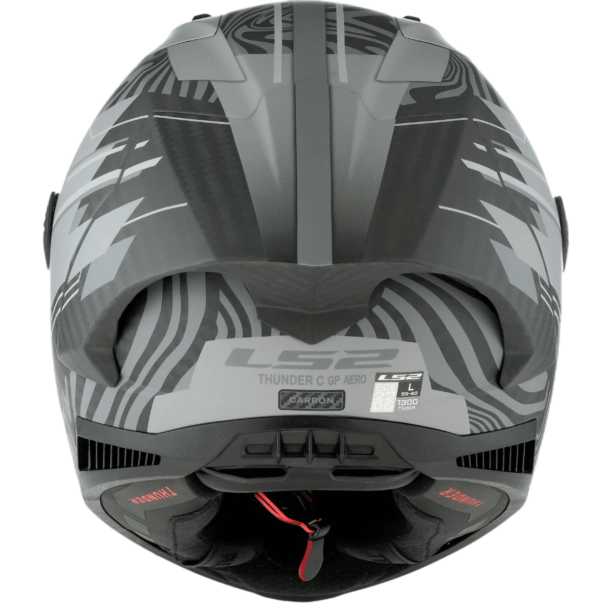 LS2 FF805 Thunder C GP Aero Polar Gloss Black Grey Helmet-06