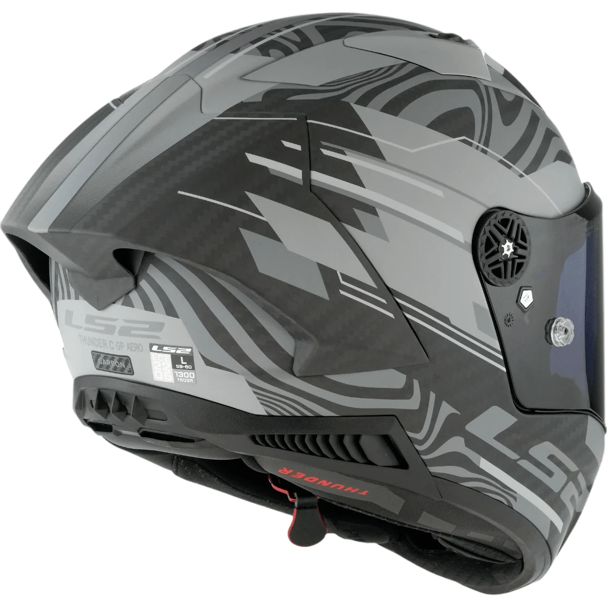 LS2 FF805 Thunder C GP Aero Polar Gloss Black Grey Helmet-06