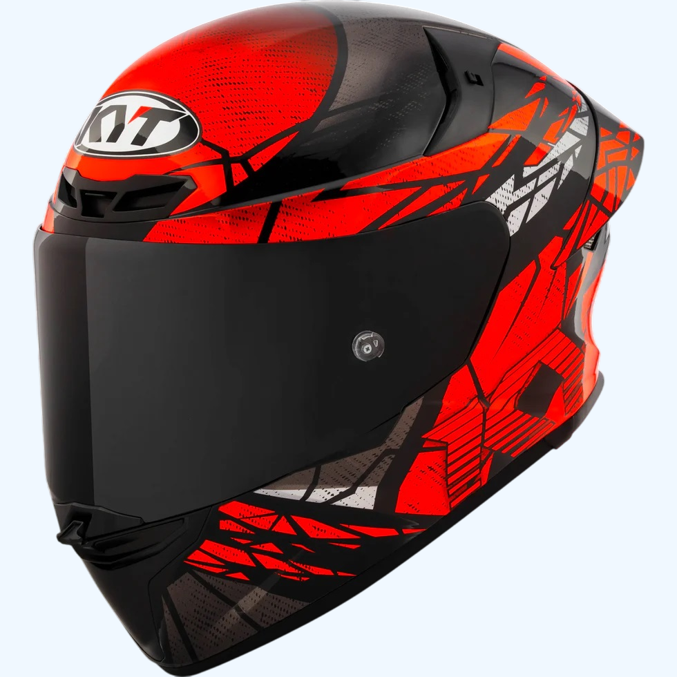 KYT TT Revo Combution Matt Black Red Helmet - AH Helmets