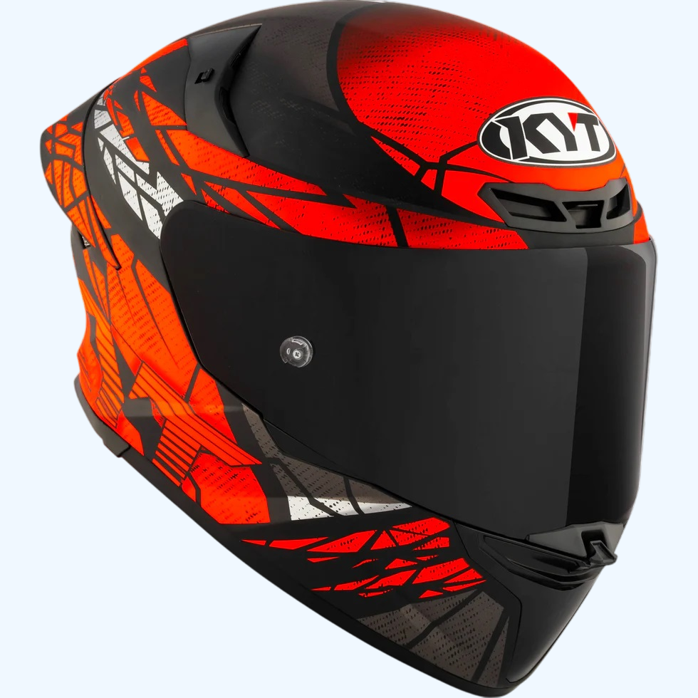 KYT TT Revo Combution Matt Black Red Helmet - AH Helmets