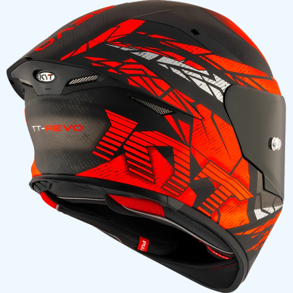 KYT TT Revo Combution Matt Black Red Helmet - AH Helmets