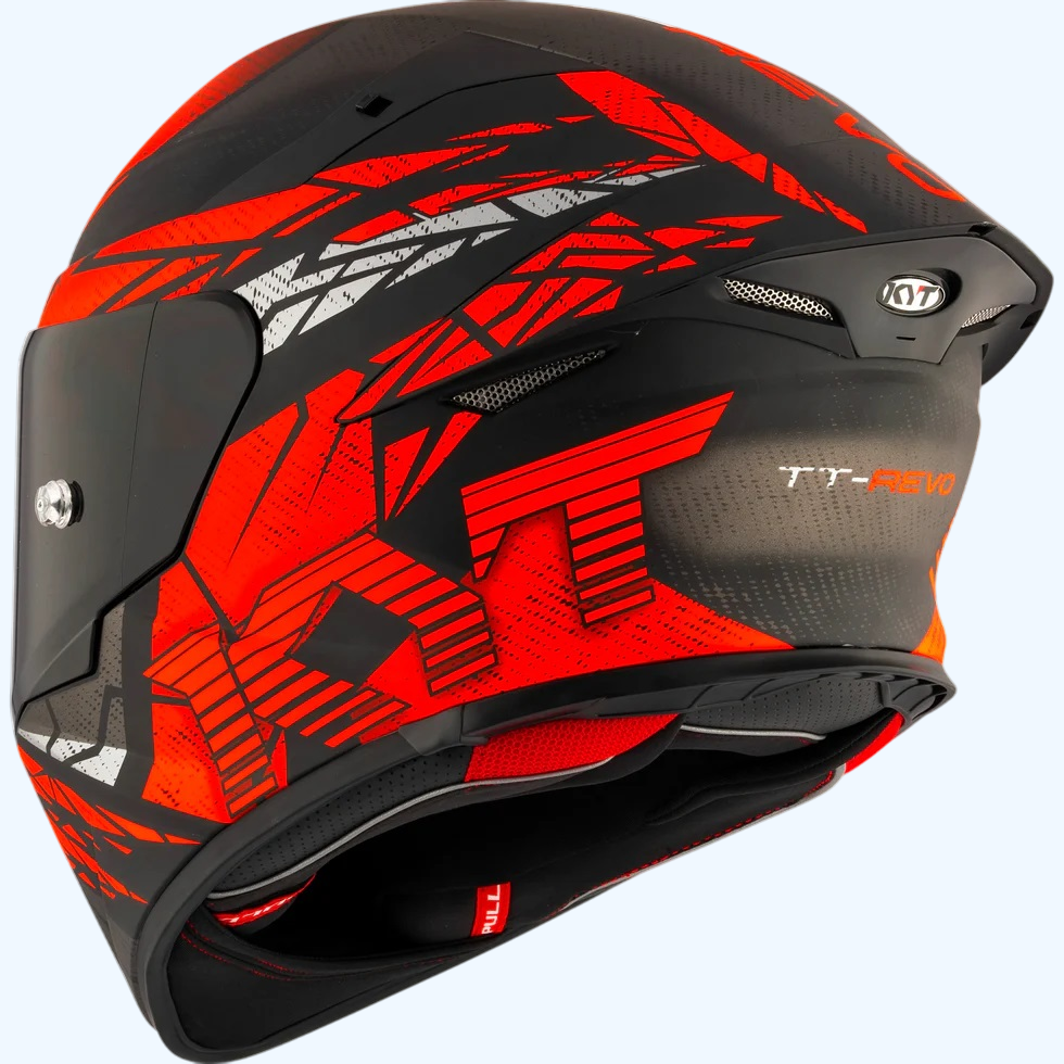 KYT TT Revo Combution Matt Black Red Helmet - AH Helmets