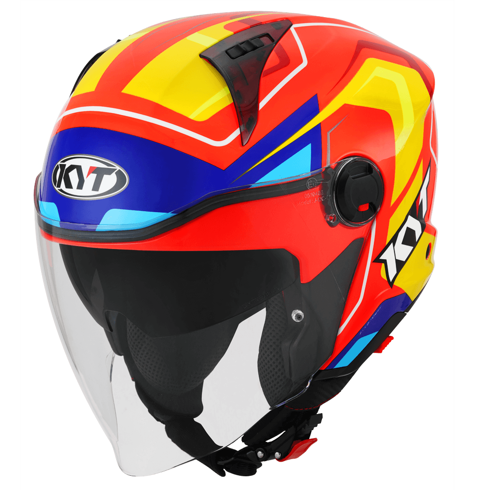 KYT D-City OVERTECH ORANGE FLUO YELLOW HELMETS