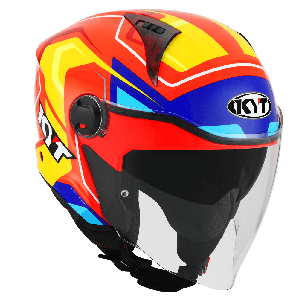 KYT D-City OVERTECH ORANGE FLUO YELLOW HELMETS
