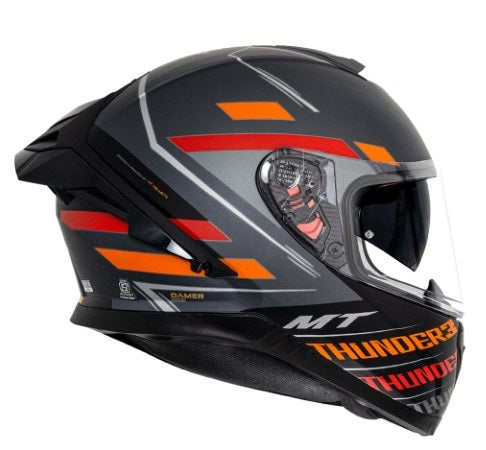 MT Thunder3 Pro Damer Matt Black Red Helmet - AH Helmets