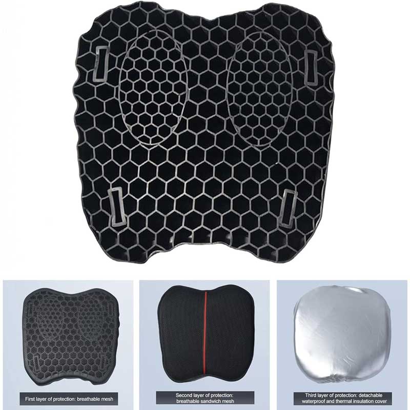MH Moto Easy Bum Apple Shape Cruiser & Sports Motorcycle Seat Cushion with rain cover - AH Helmets