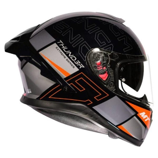 MT Thunder3 Pro Enigma Gloss Orange Helmet - AH Helmets