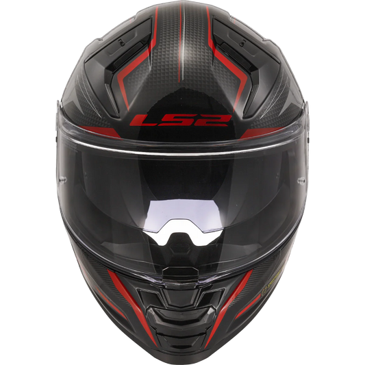LS2 FF811 Vector II Alizer Gloss Black Red Helmet - AH Helmets