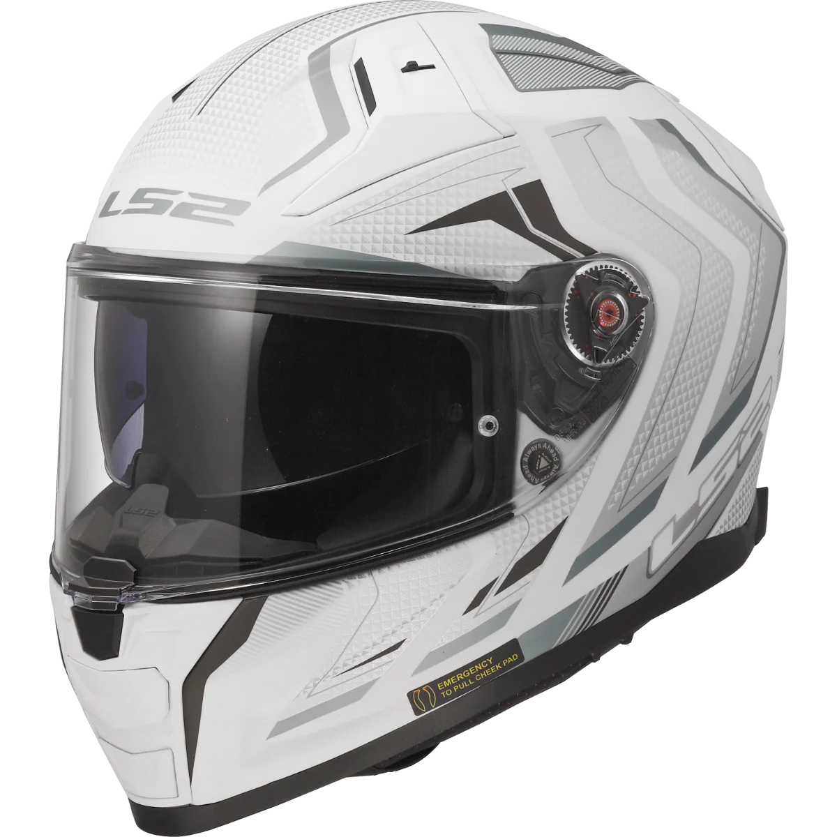 LS2 FF811 Vector II Alizer Gloss White Silver Helmet - AH Helmets