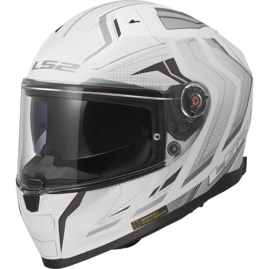 LS2 FF811 Vector II Alizer Gloss White Silver Helmet - AH Helmets