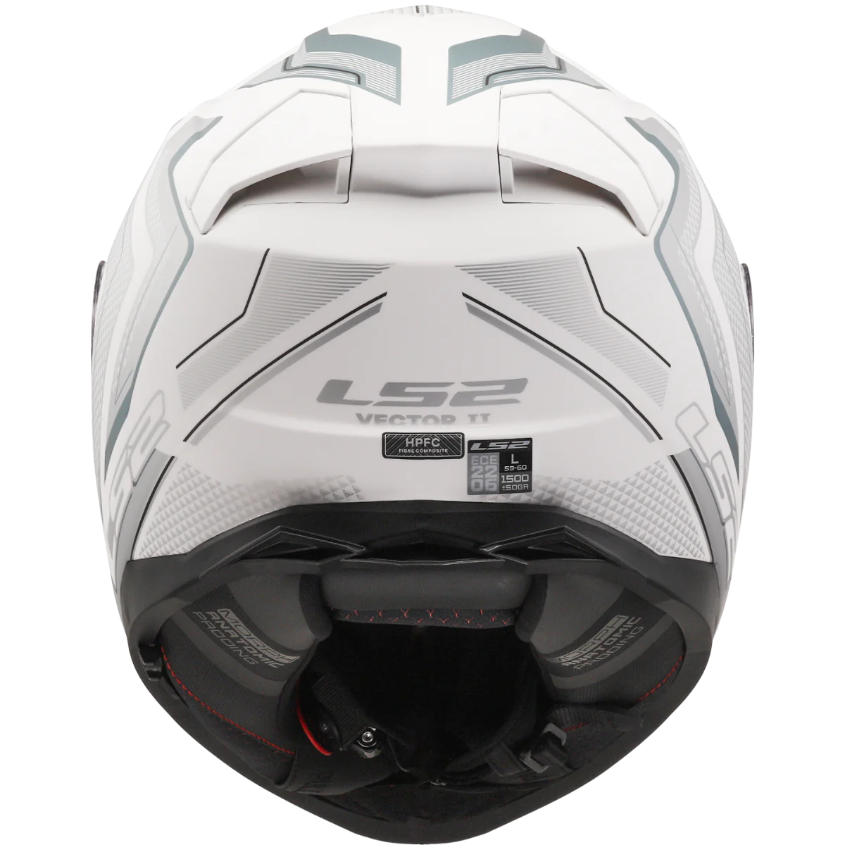 LS2 FF811 Vector II Alizer Gloss White Silver Helmet - AH Helmets