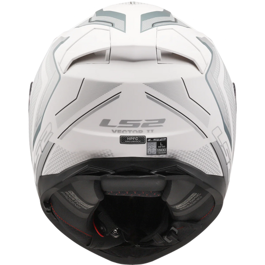 LS2 FF811 Vector II Alizer Gloss White Silver Helmet - AH Helmets