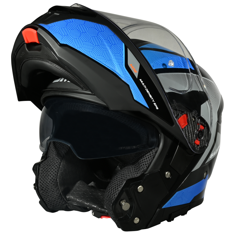 SMK Gullwing Sonic Gloss Black Blue Helmet (GL256)