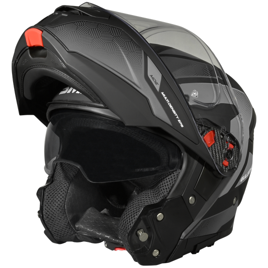 SMK Gullwing Sonic Matt Black Grey Helmet (MA266)