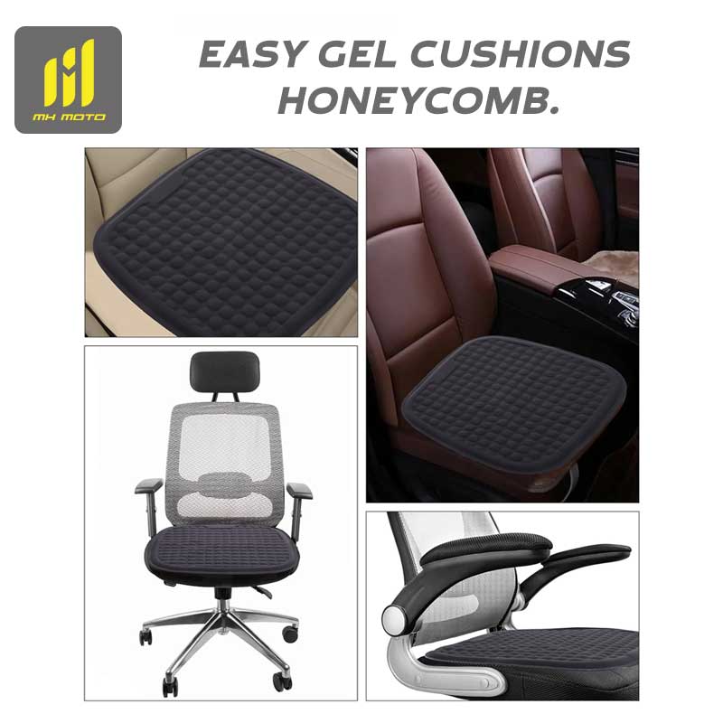 MH Moto Easy Bum Gel Cushions Honeycomb For Car & Office, Home, Wheel Chair - AH Helmets