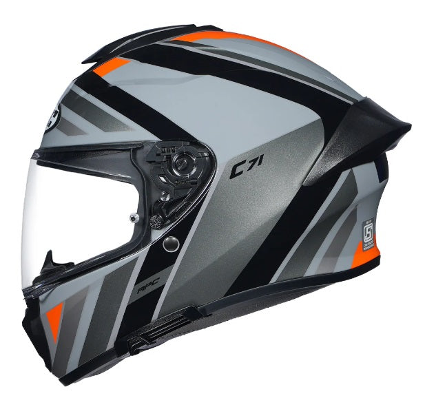 HJC C71 (C7X) FABER (MC7) GREY-ORANGE HELMET – AH Helmets