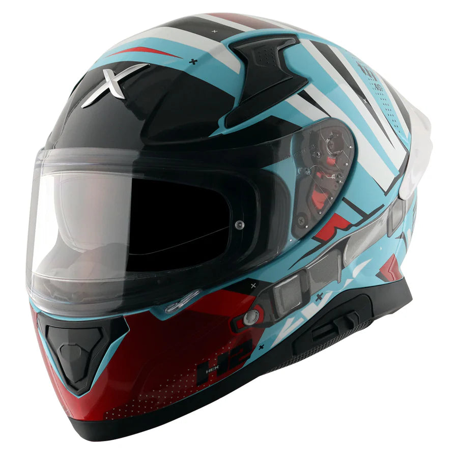 Axor Apex Turbine Hex 2 Blue Red Helmet - AH Helmets