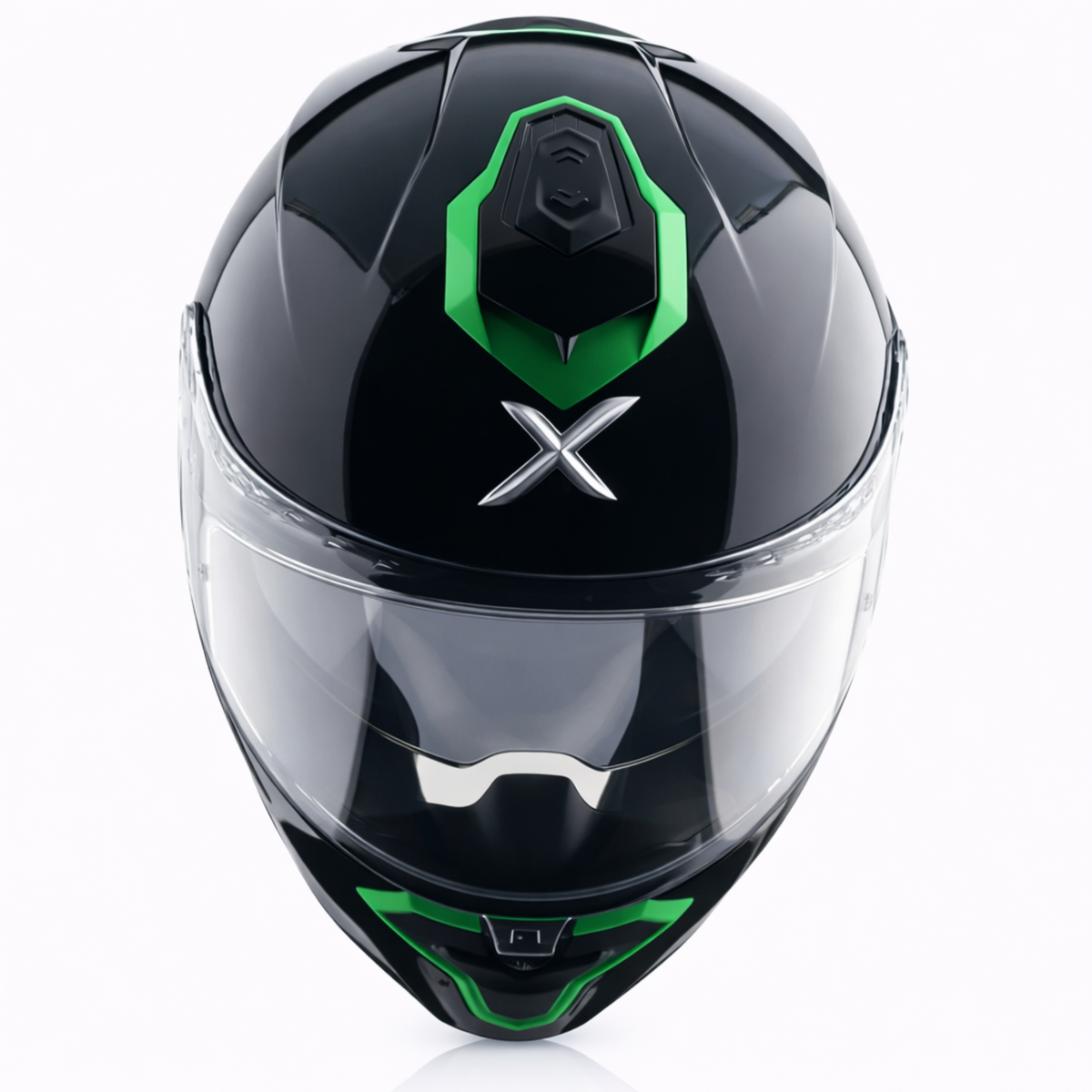 AXOR BRUTALE CORSA DUAL SPOILER HELMET - GLOSS BLACK GREEN