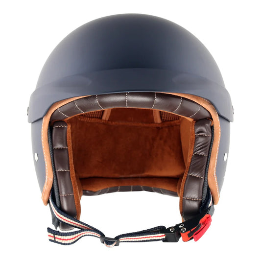 Axor Retro Jet West With Peak Helmet Deep Blue - AH Helmets