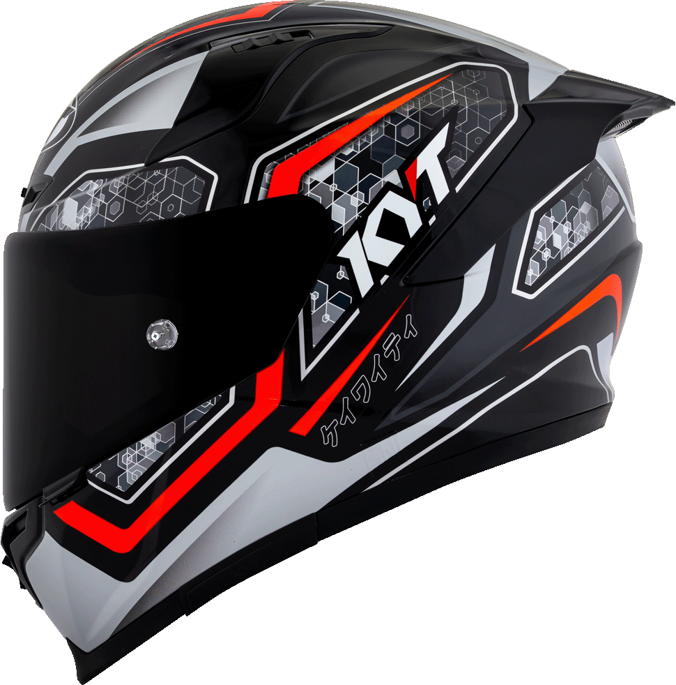 KYT Striker 2V #01 Gloss Black Red Helmet - AH Helmets