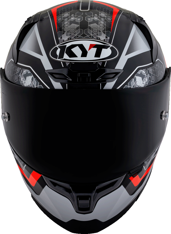KYT Striker 2V #01 Gloss Black Red Helmet - AH Helmets