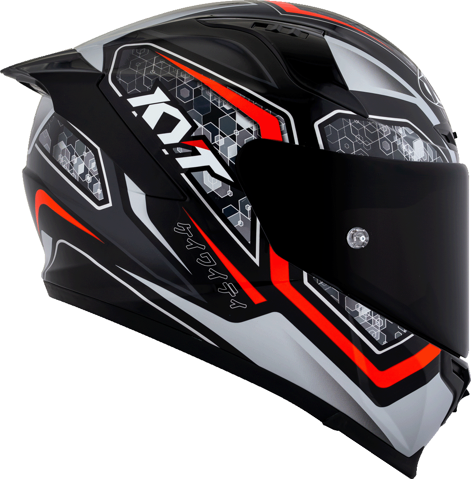 KYT Striker 2V #01 Gloss Black Red Helmet - AH Helmets