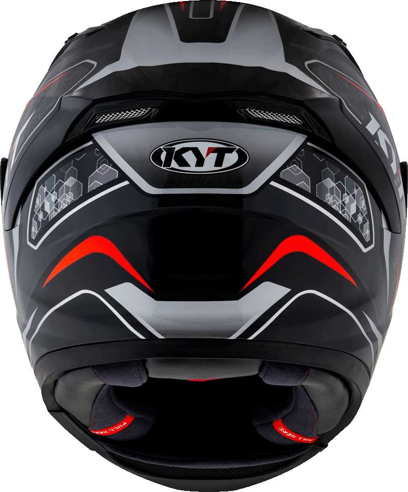 KYT Striker 2V #01 Gloss Black Red Helmet - AH Helmets