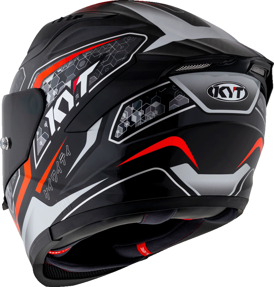 KYT Striker 2V #01 Gloss Black Red Helmet - AH Helmets