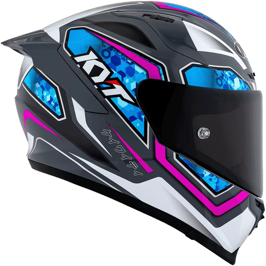 KYT Striker2 SV #01 Gloss Grey Blue Helmet - AH Helmets