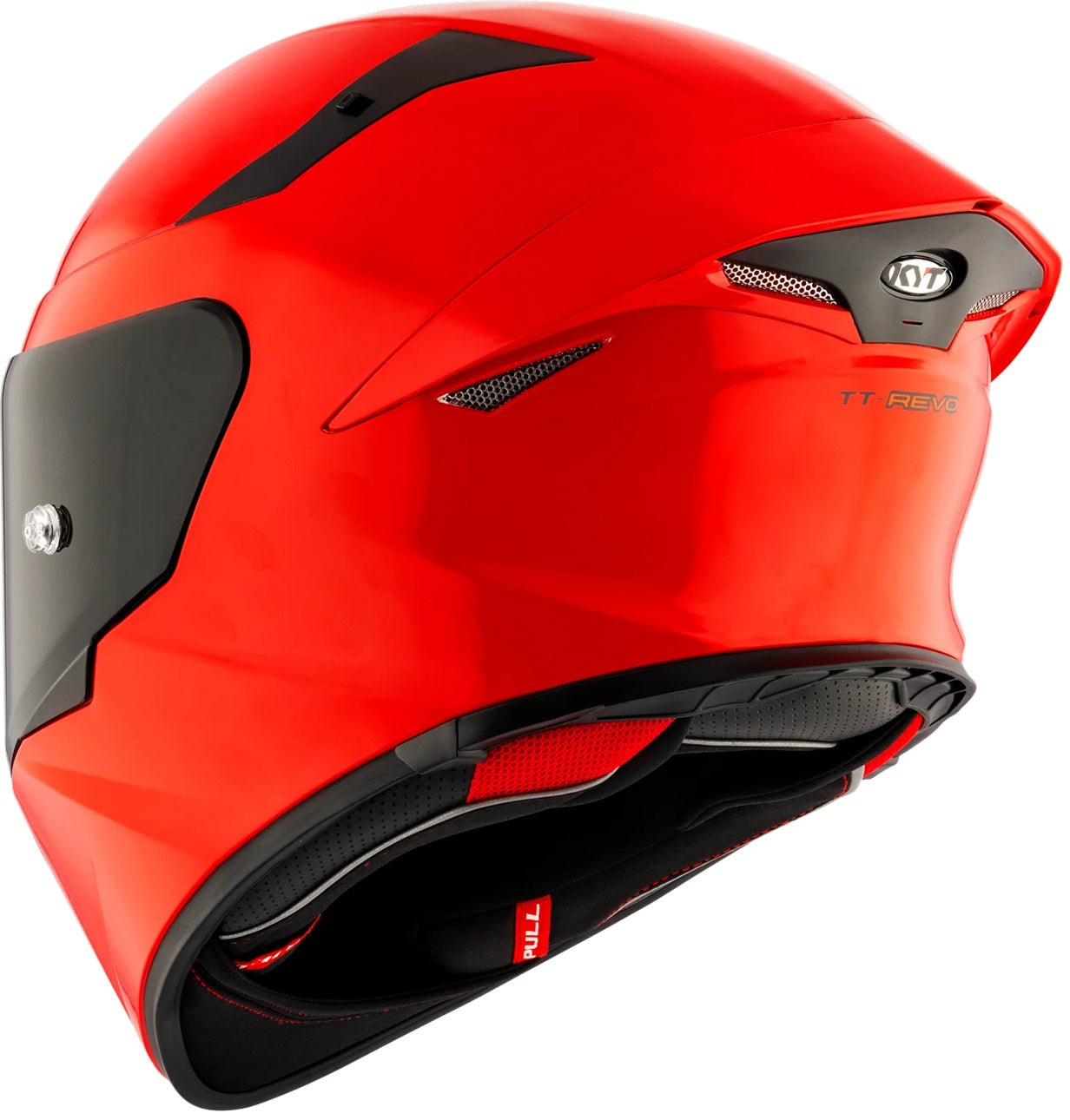 KYT TT Revo Plain Gloss Gara Red Helmet - AH Helmets