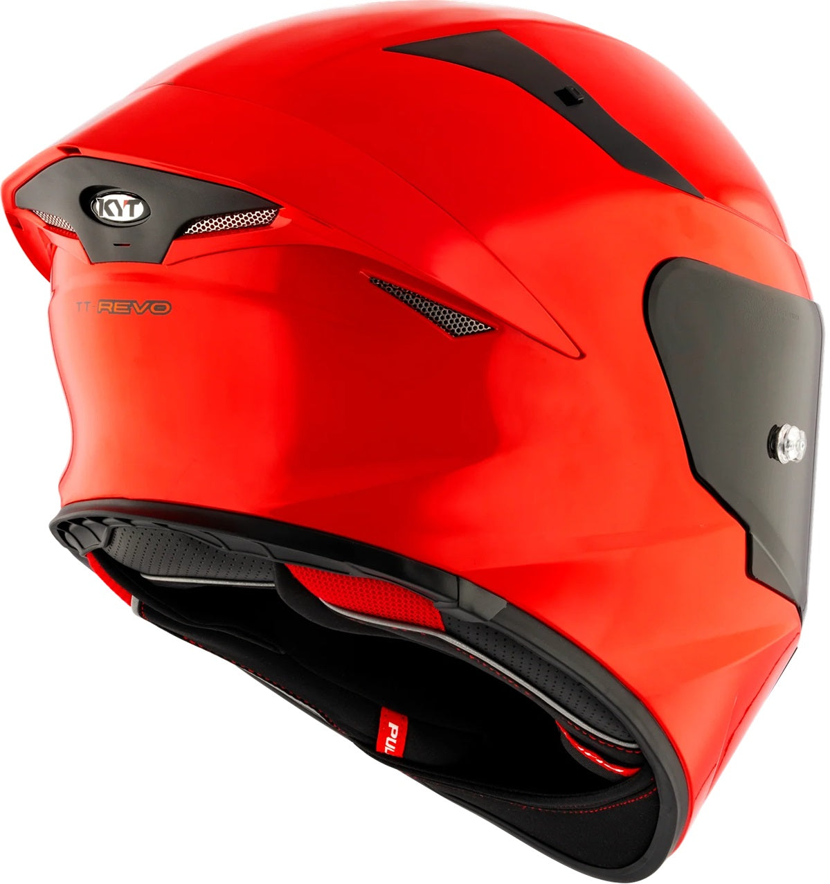 KYT TT Revo Plain Gloss Gara Red Helmet - AH Helmets