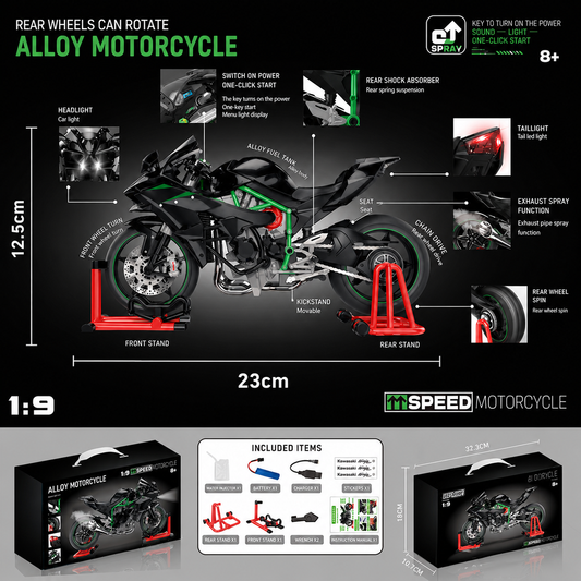 Kawasaki Ninja H2R Alloy Bike Model Toy