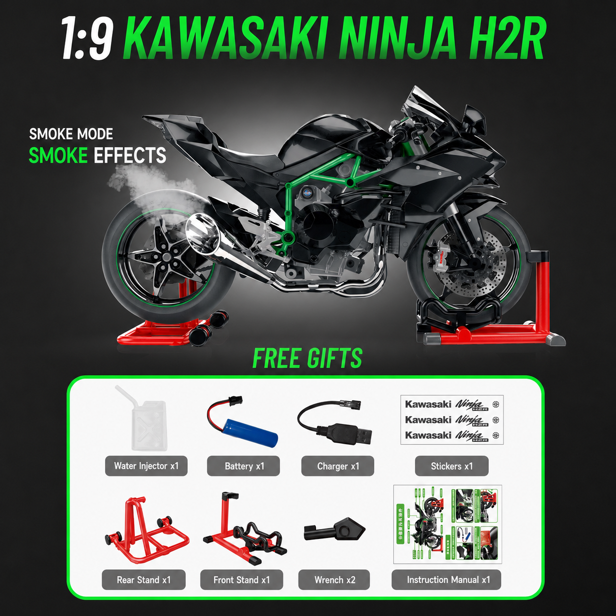 Kawasaki Ninja H2R Alloy Bike Model Toy