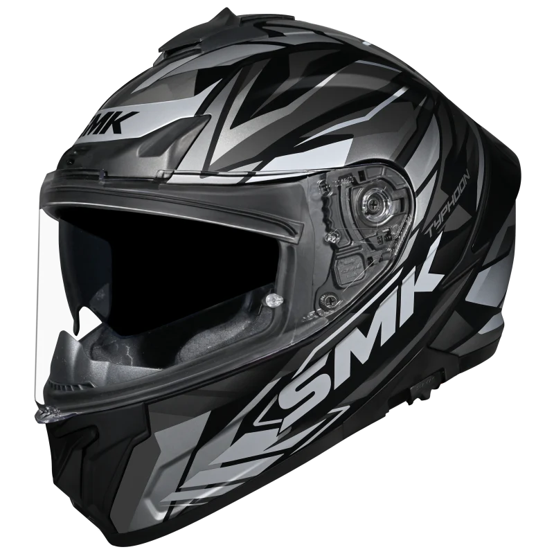 SMK Typhoon Rival Matt Black Grey (MA266) Helmet