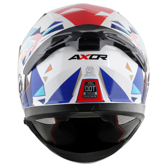 Axor Apex Prism White Blue Helmet - AH Helmets