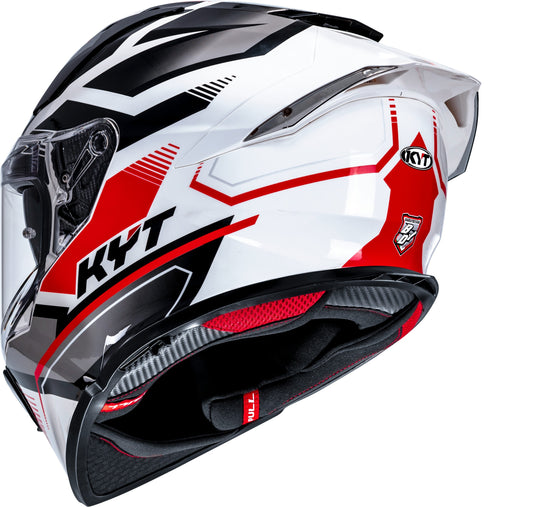 KYT R2R Pro Parsec White Red Helmet