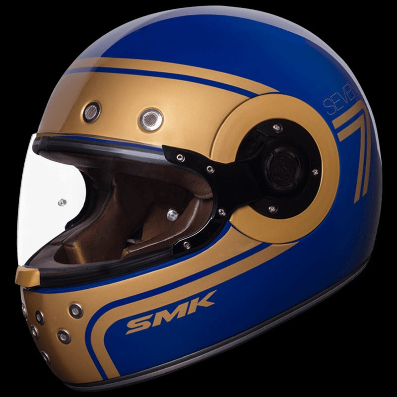 SMK Retro seven GL 540 Gloss Blue Helmet