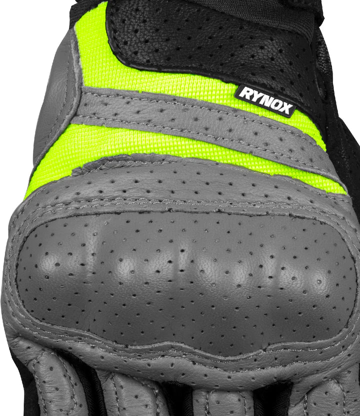 Rynox Air GT SP Grey Hi-Viz Green Gloves