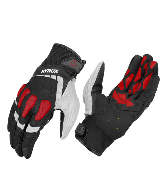 Rynox Ridge Pro Offroad Black Red Gloves - AH Helmets