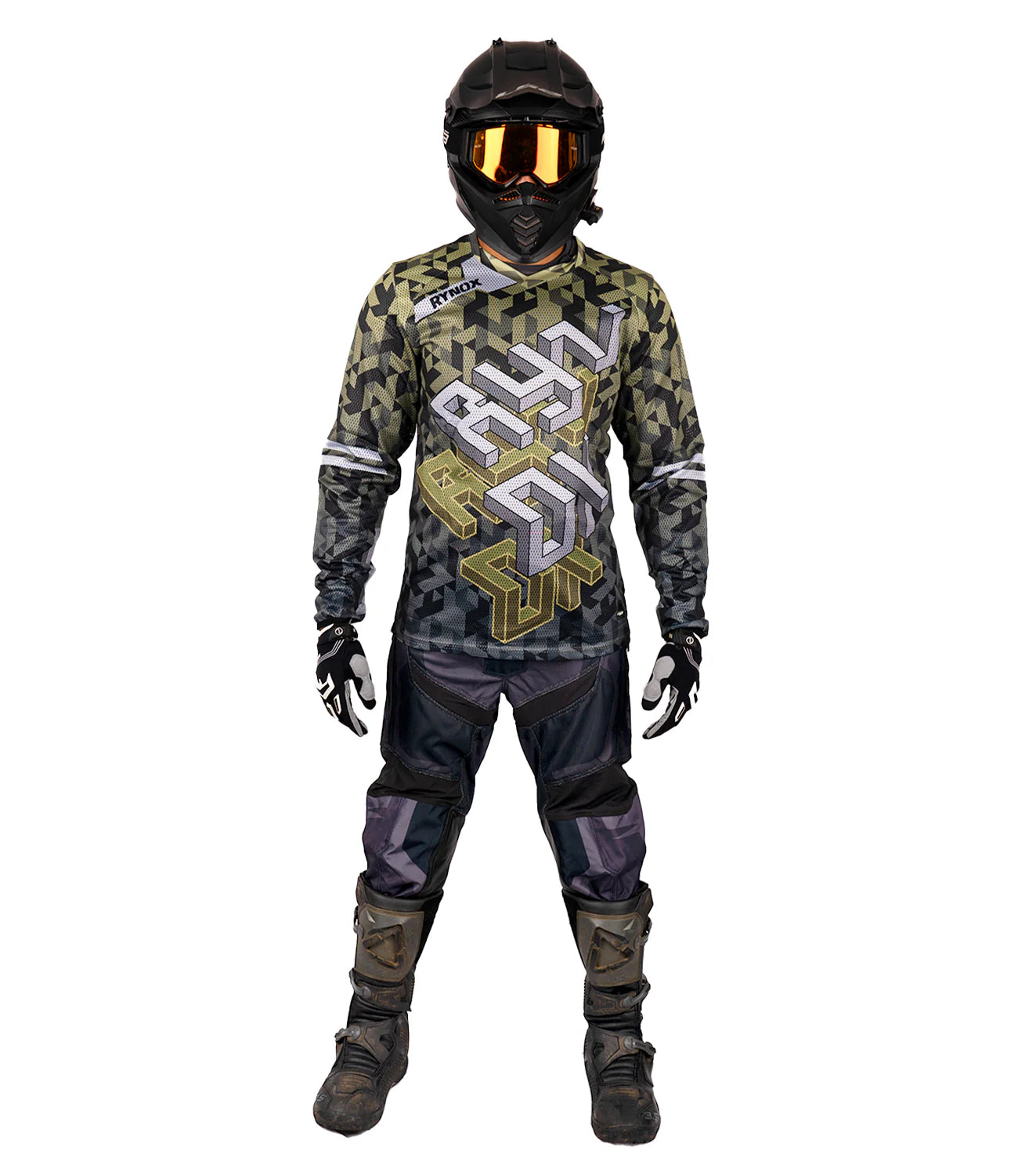 Rynox Fusion Neo Offroad Camo Green Jersey - AH Helmets