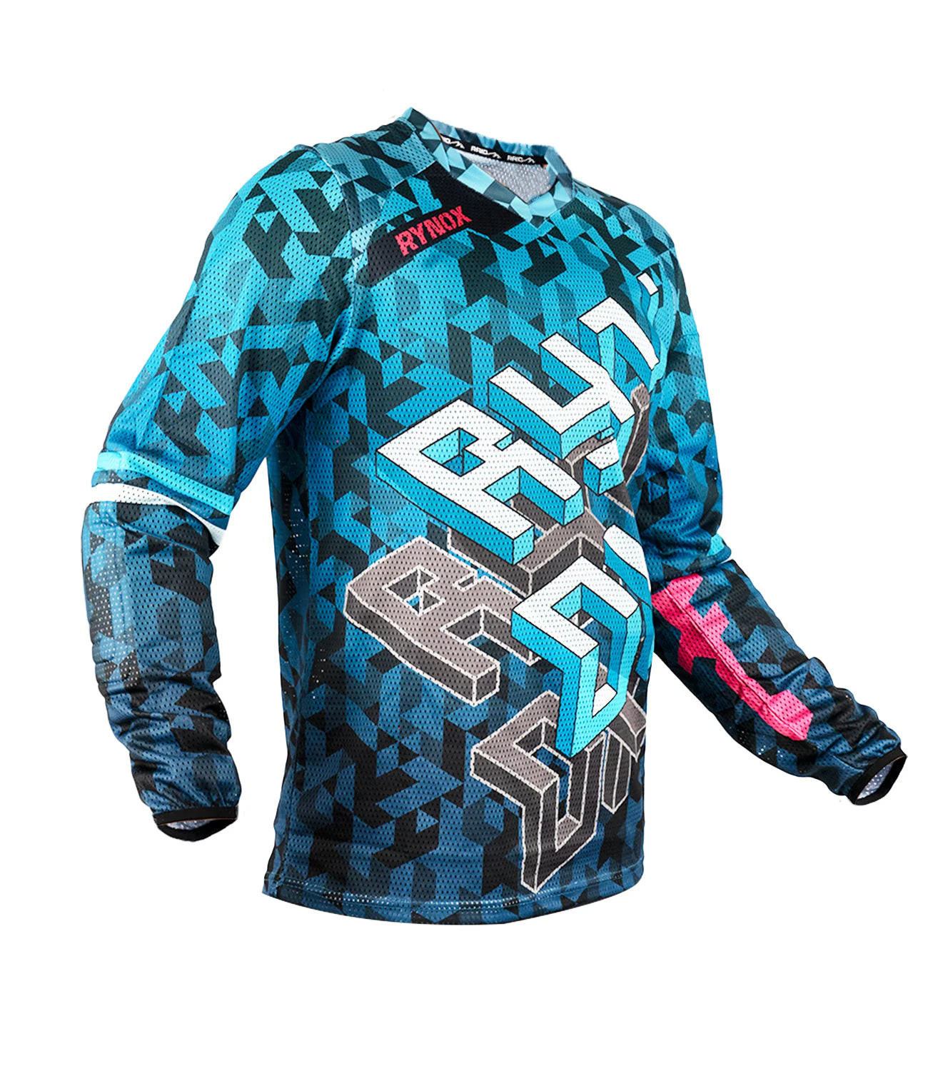 Rynox Fusion Neo Offroad Cyber Blue Jersey - AH Helmets
