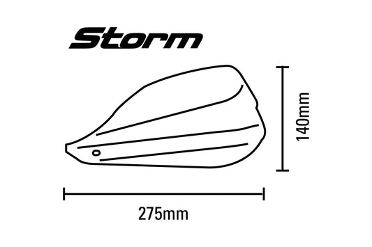 Barkbusters STORM Guards Black (STM-003-00-BK) - AH Helmets