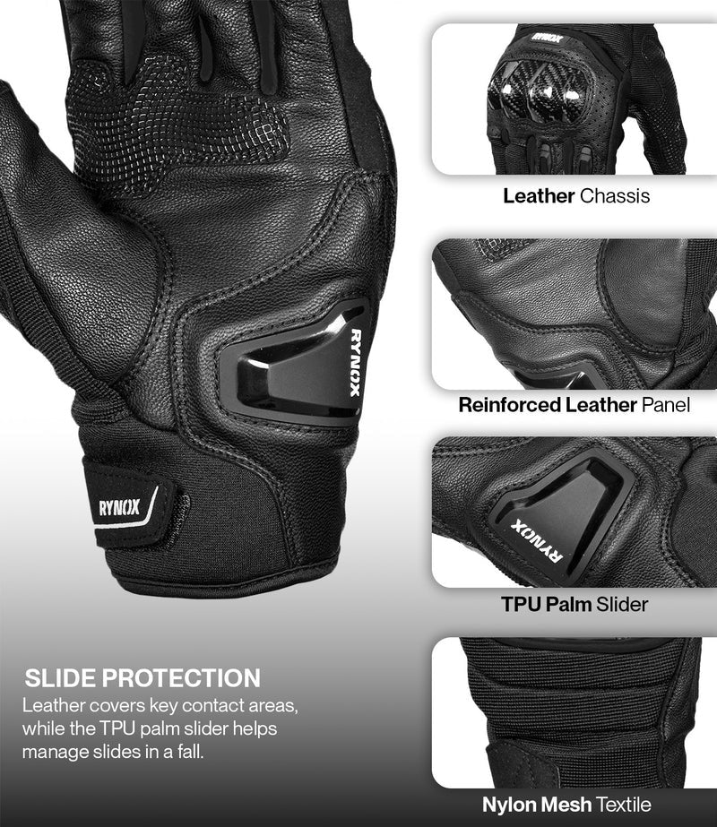 RYNOX STRIKER GT GLOVES (ALL BLACK)
