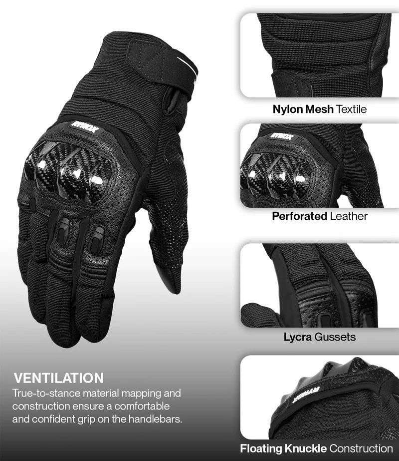 RYNOX STRIKER GT GLOVES (ALL BLACK)