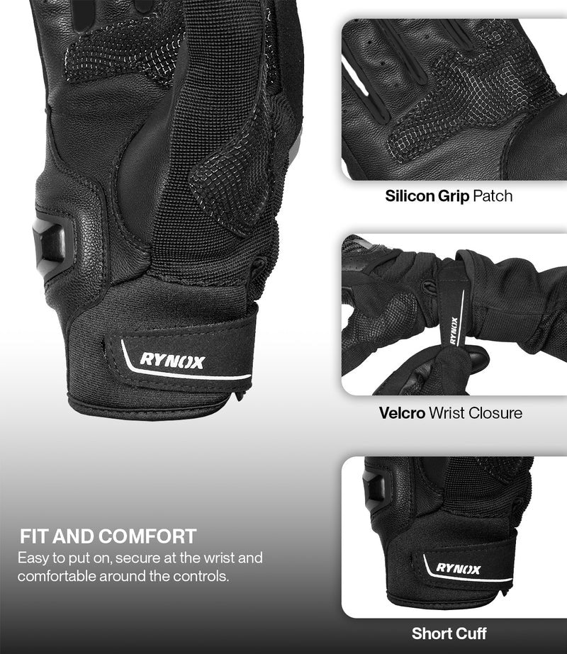 RYNOX STRIKER GT GLOVES (ALL BLACK)